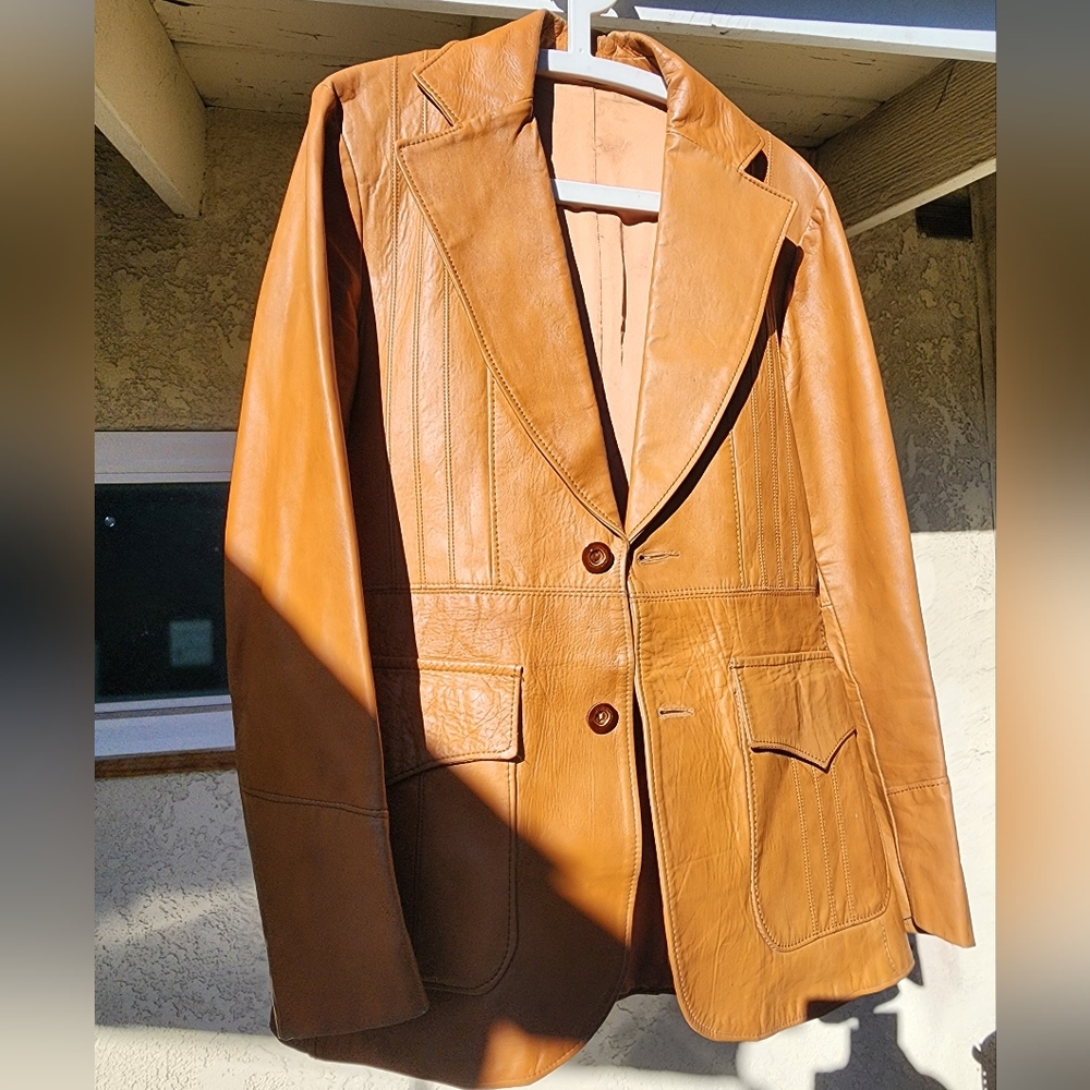 Vintage Pioneer Wear Leather Blazer - sz 38